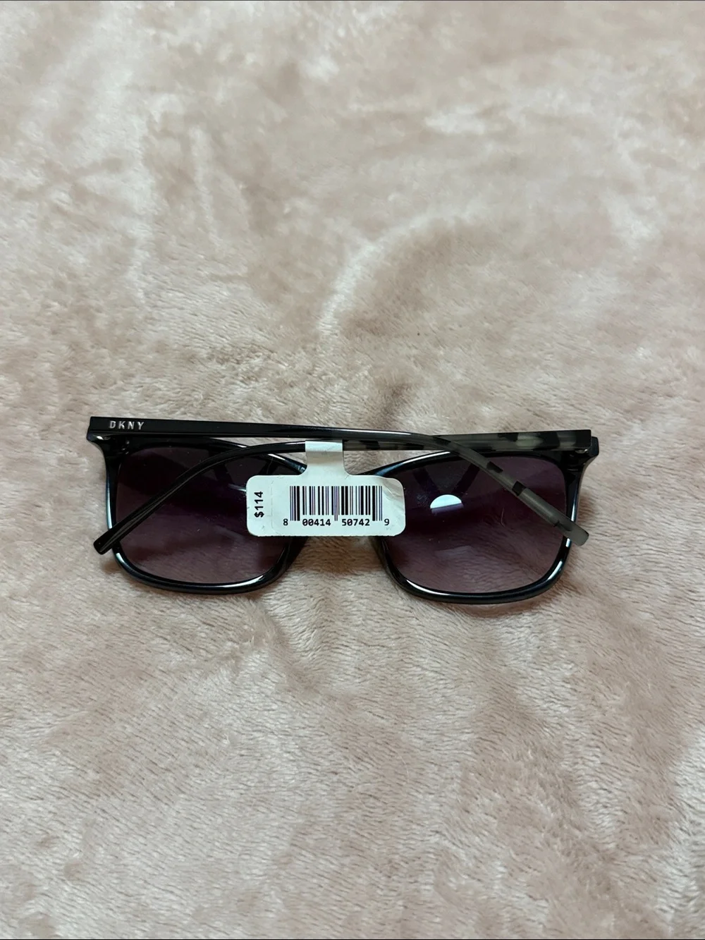 Dkny Black Sunglasses with Purple-Tinted Lenses